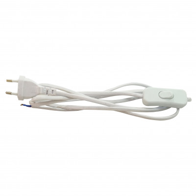 2M H03VVH2-F CABLE W/EURO PLUG,  70CM FROM PLUG TO SWITCH